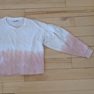 Peplum sleeved pink dip-dye AE sweater
